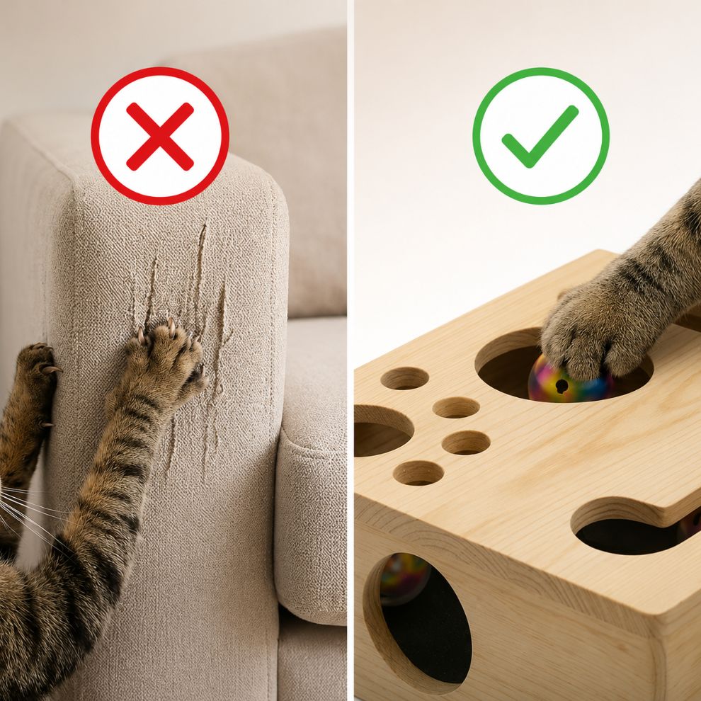 PawScratch | Interaktive Kratz- & Krallenpflegebox für Katzen