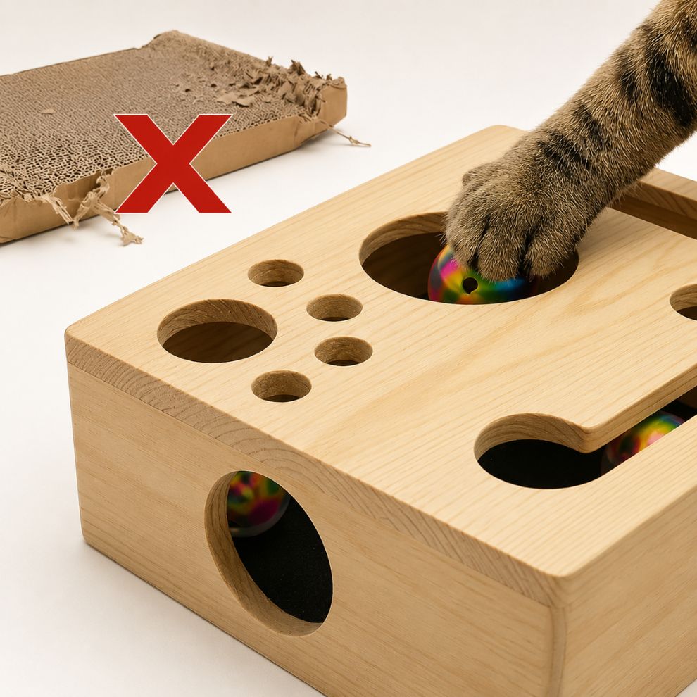 PawScratch | Interaktive Kratz- & Krallenpflegebox für Katzen