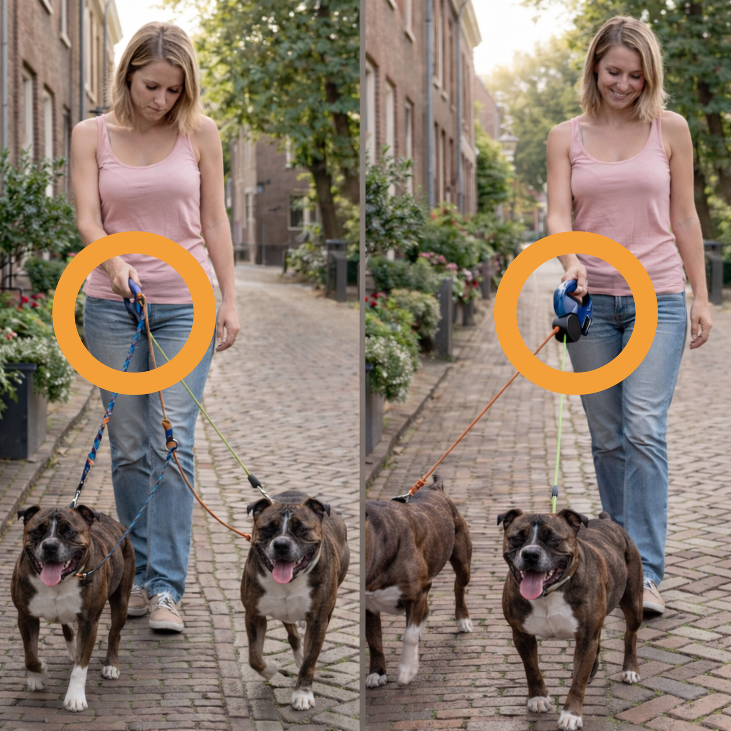 sterke nylon hondenriem voor twee honden