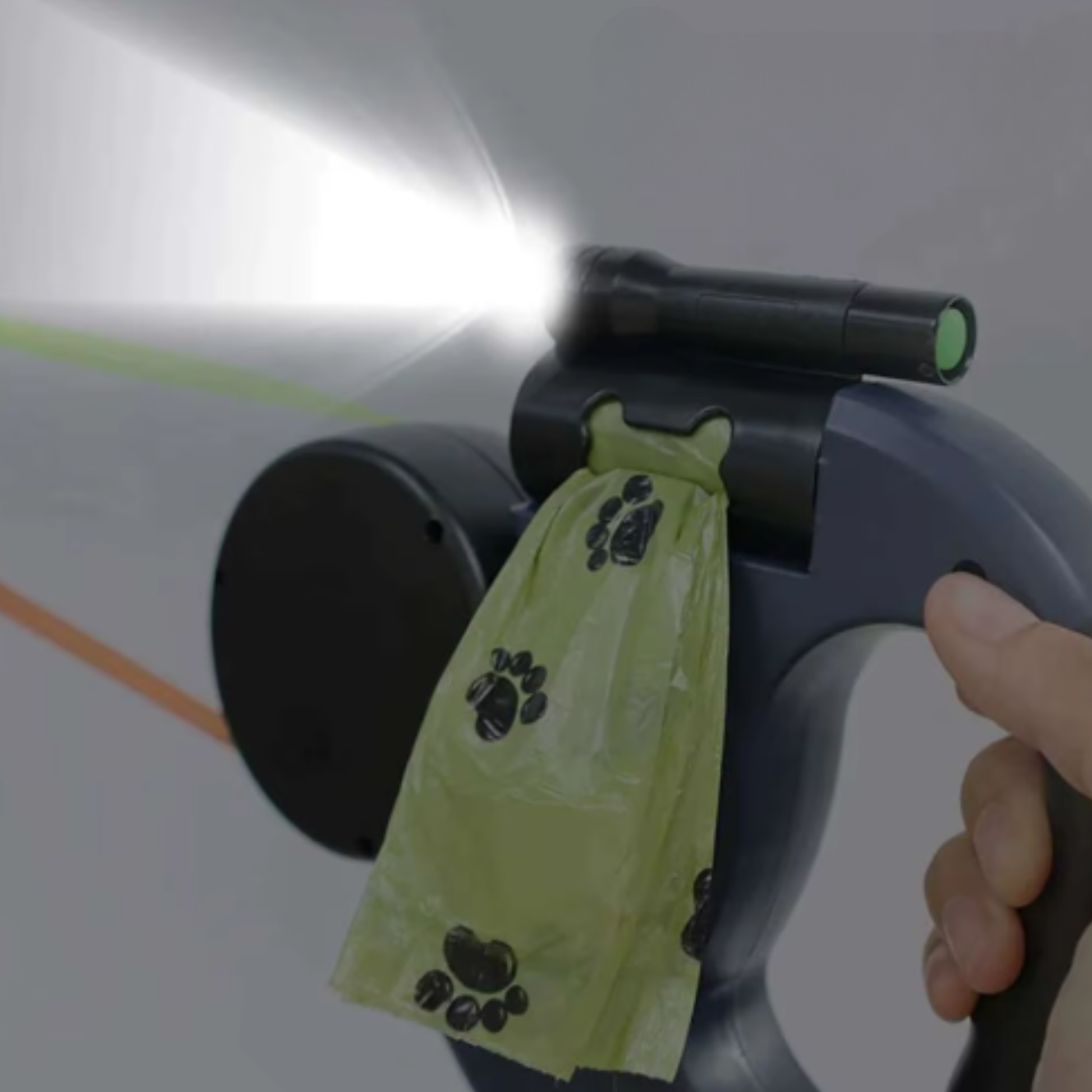 hondenriem met ingebouwde LED zaklamp