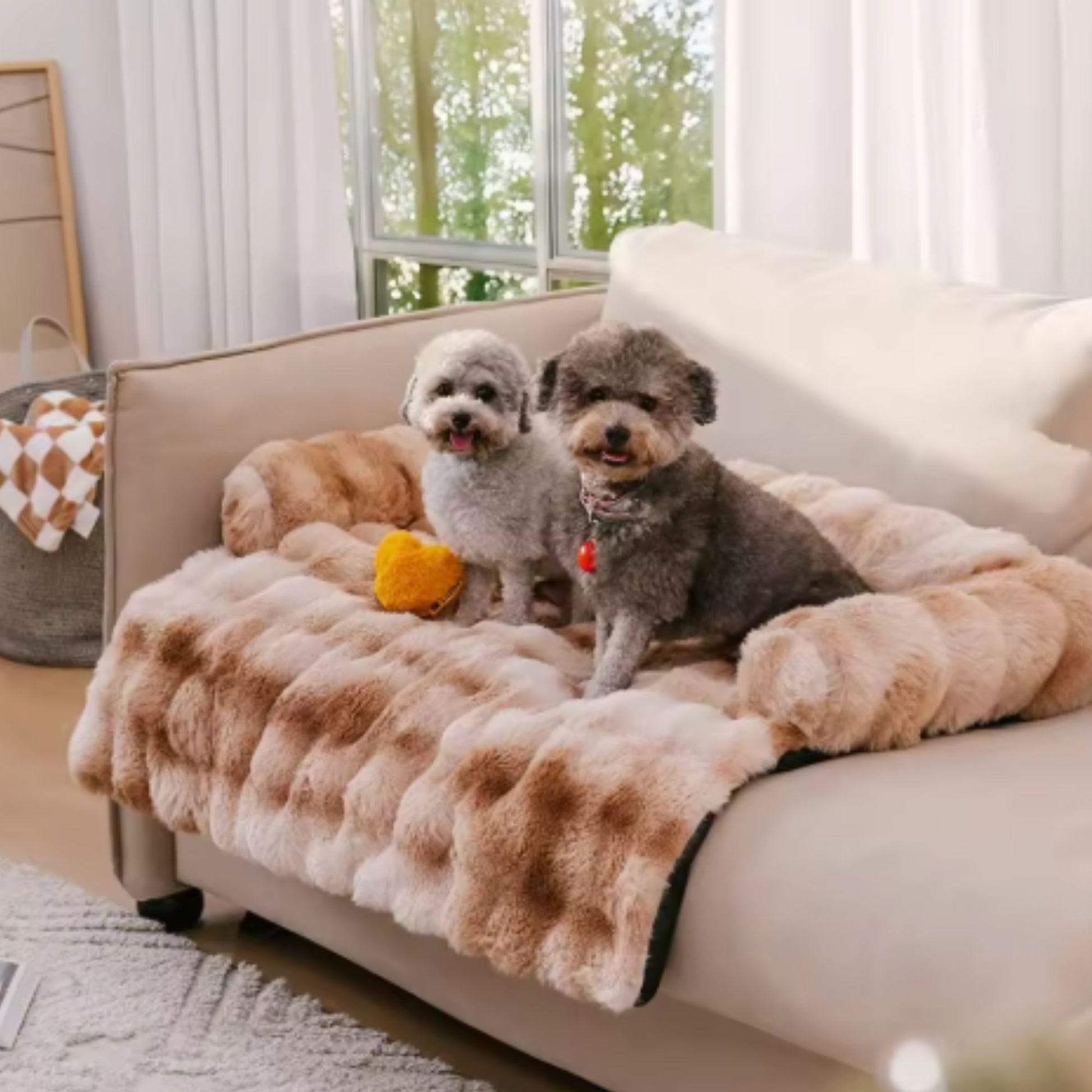 PawLounge Kalmerende Beschermhoes voor bank voor honden en katten melange