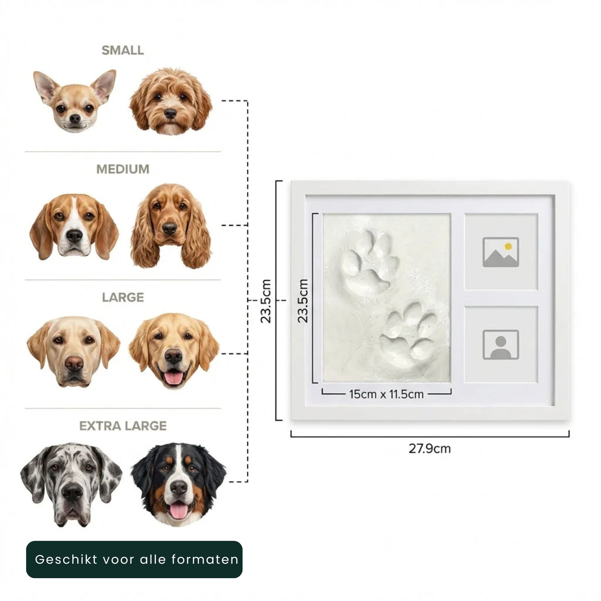 Pootafdruk kat of hond maken met klei set