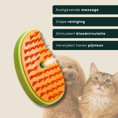 SteamBrush Lite | Kompakte Dampfbürste für Hunde & Katzen