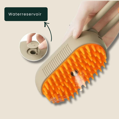 SteamBrush Spa stoomkam voor honden en katten waterreservoir