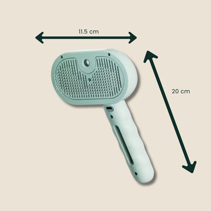 SteamBrush Pro stoom vachtborstel voor honden en katten afmetingen