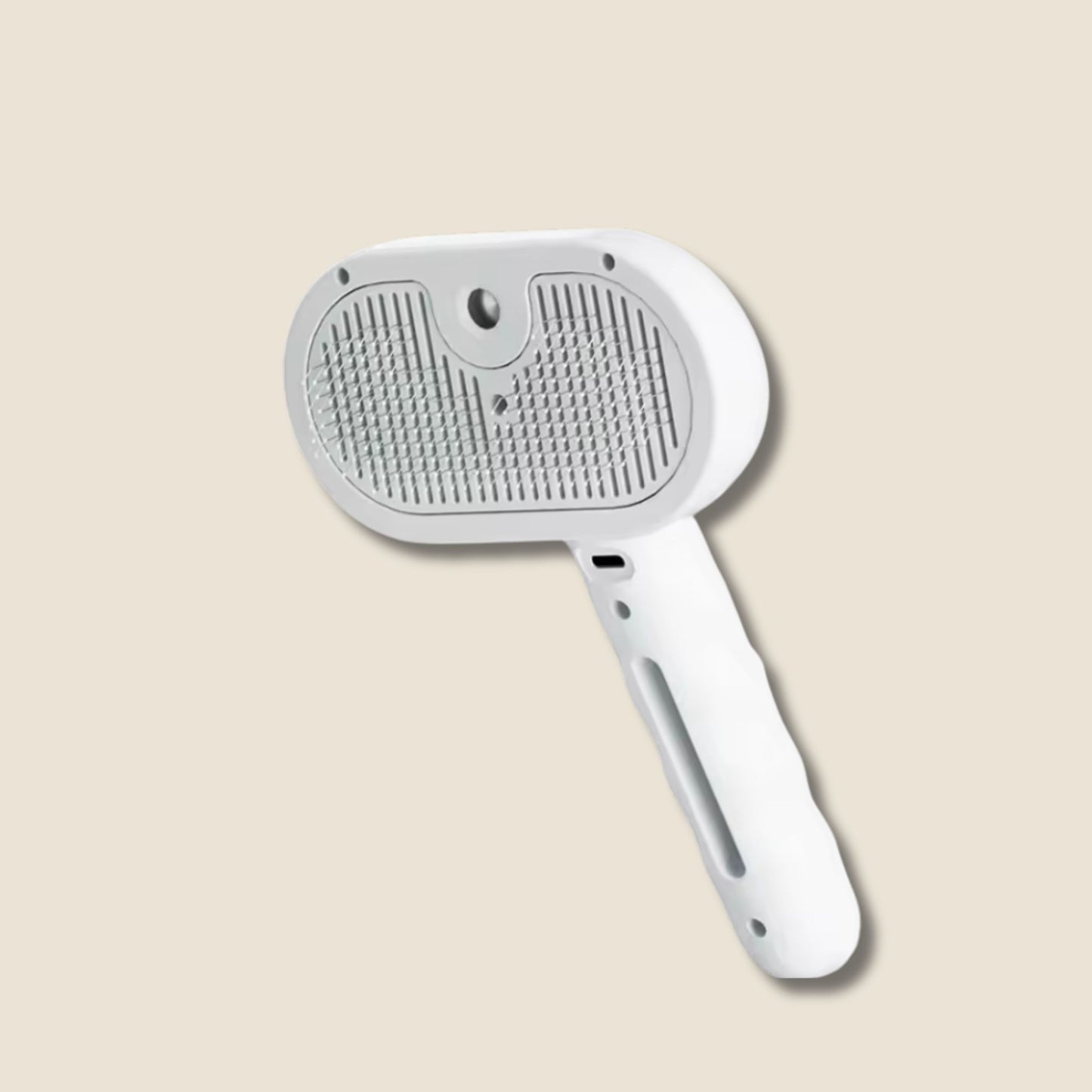 SteamBrush Pro professionele vachtborstel in witte kleur